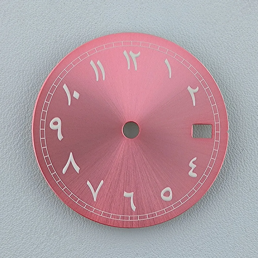 Cadran de montre avec logo personnalisé, cadran arabe, accessoires de mouvement, ajustement, 28.5mm, N H35, N H36, vert