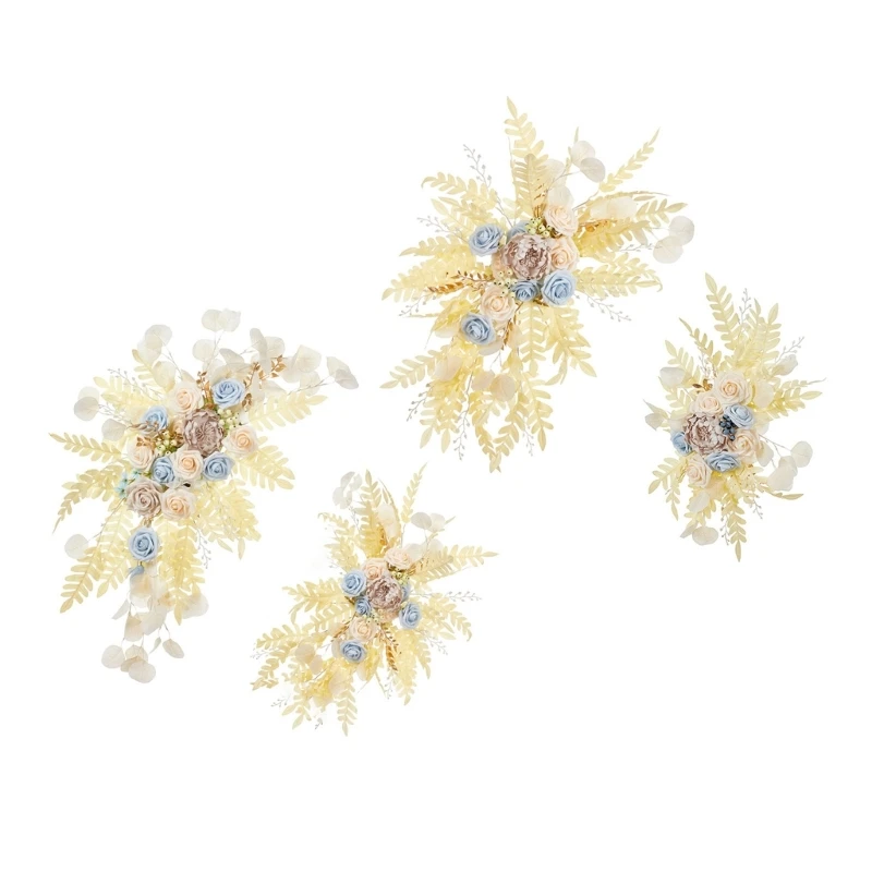 Elegant Silk Rose Flower Swag for Wedding Arch Artificial Florals Arrangement for Ceremony Silk Flower Garlands Ornament