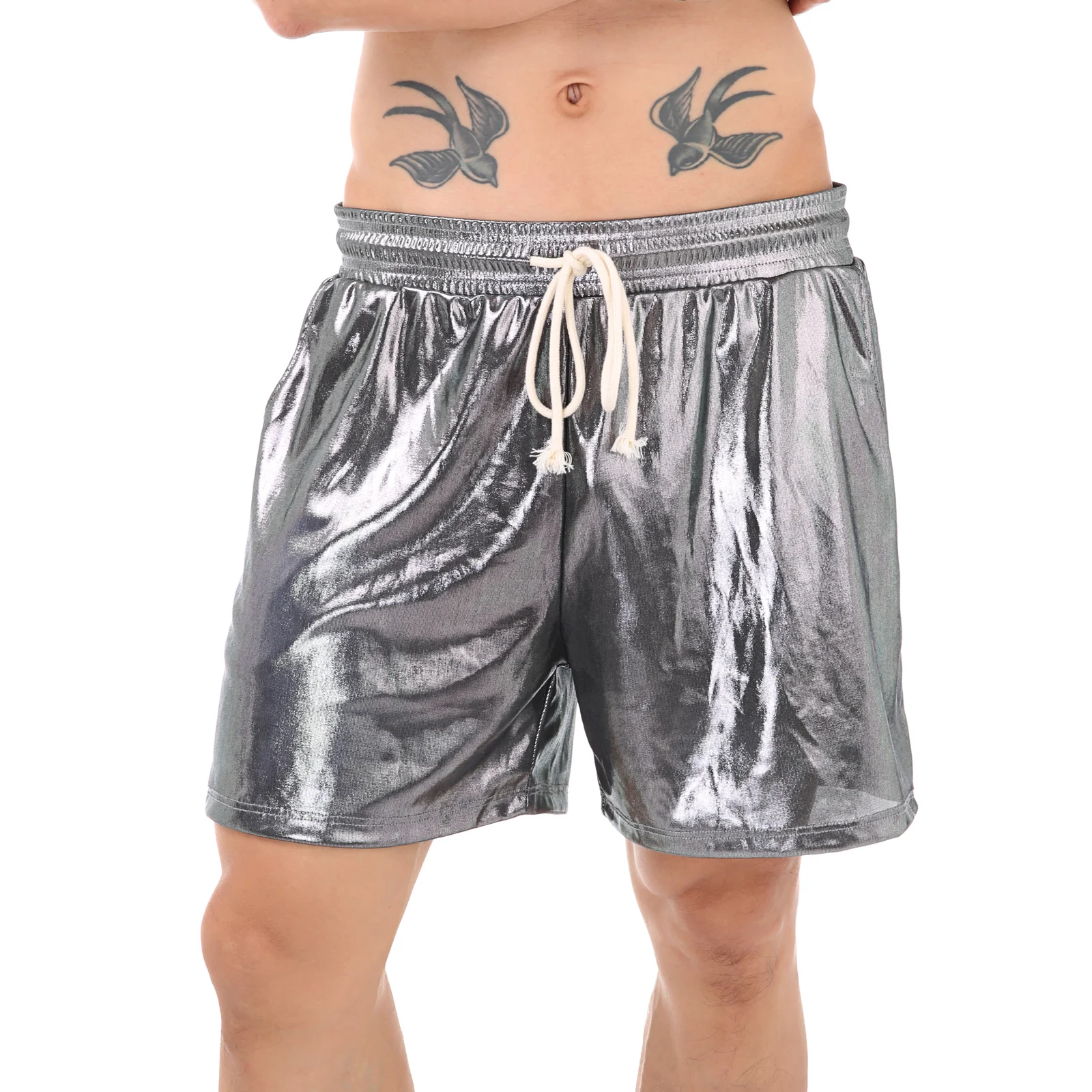 Männer Lose Sport Shorts Mann Lauf Boxer Ultra Dünne Fitness Gym Kurze Hosen Sommer Shinny Quick Dry Freizeit Jogginghose Böden – Detail 1