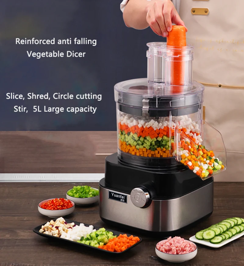 Multifunctional fruit and vegetable Dicer Minced meat,diced, sliced,shredded,chopped vegetables Home Automatic Vegetable cutter