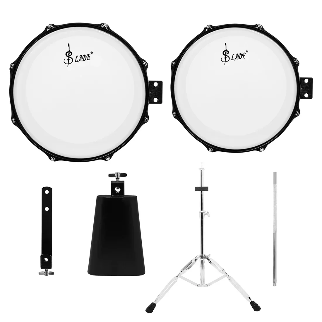 SLADE Drums Tambourine 13 Inch+14 Inch 2-pack Metal Timbale Drums Bands Playing Drums Beginners Tambourine Percussion Instrument