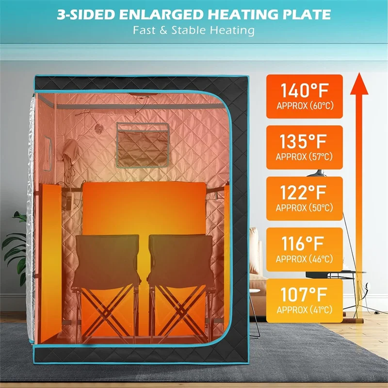 Imagem -02 - Sauna Infravermelha Distante de Tamanho Completo para Casa Pessoas Spa 110v ou Pessoas Privacidade Saunas Interiores Relaxamento Detox