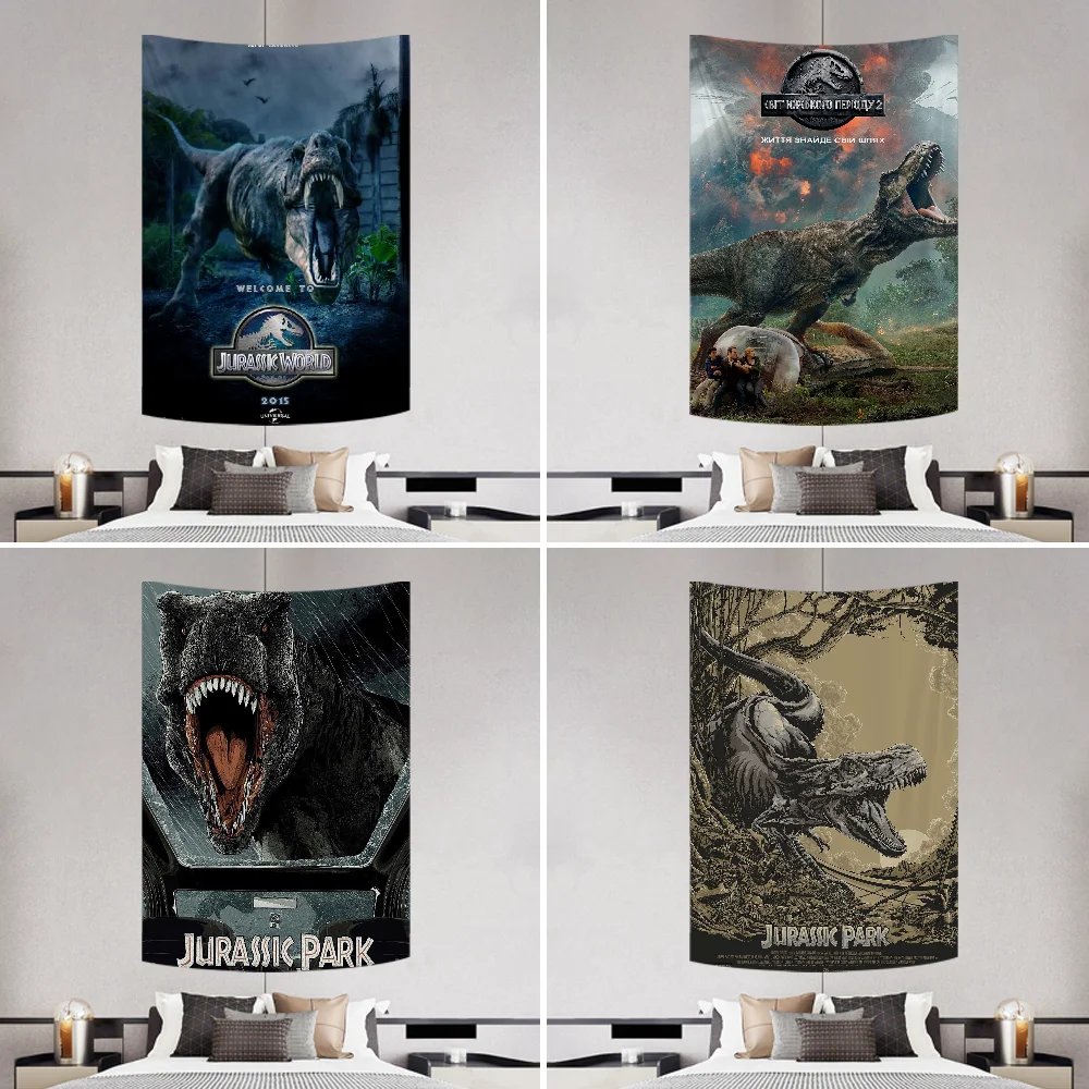 

J-Jurassic Park D-Dinosaur Tapestry Decoration Party Background Hanging Cloth Bedroom Tapestry Room Decor Aesthetic