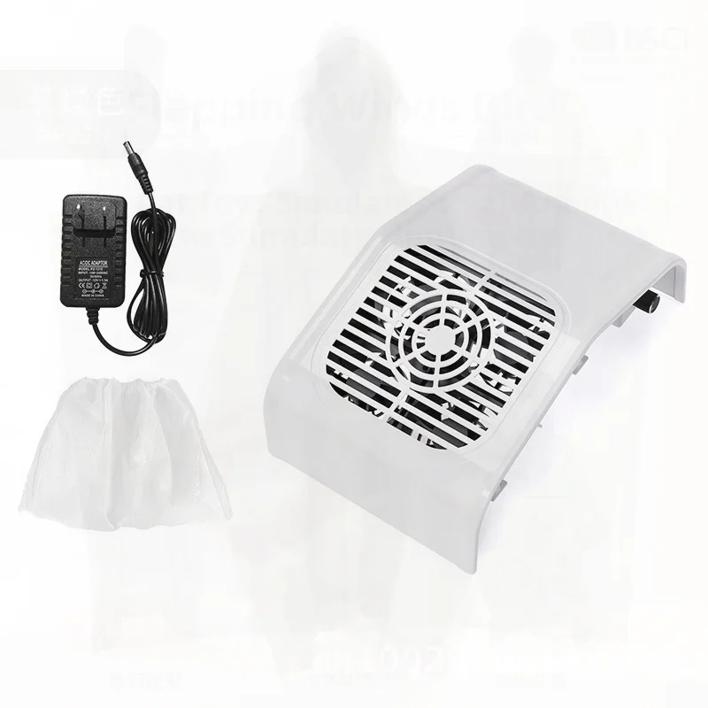 

Мощный пылесборник для маникюра 80 Вт с четырьмя вентиляторами и фильтром, низкий уровень шума, для удаления пыли при полировке, белый