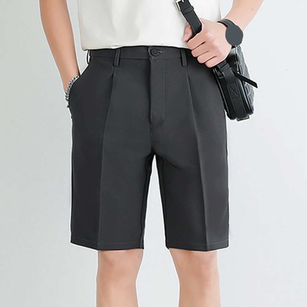 Casual Shorts Quick Drying Casual Outfits 33 34 Trendy Shorts Trendy Style Workplace Suitable All Seasons Wear Medium Waist