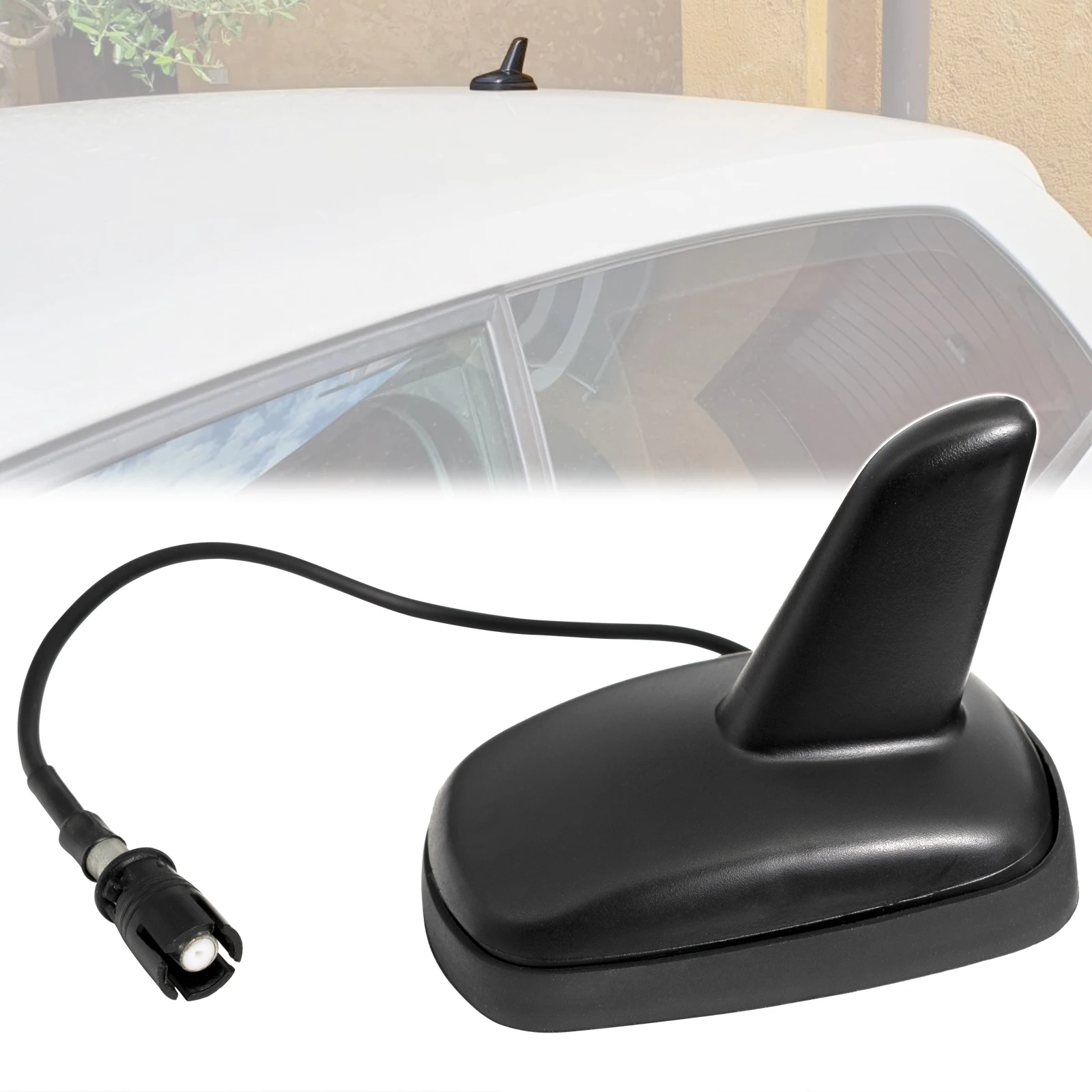 Black Aerial Shark Fin Am Fm Antenna Plug Navigation For VW Jetta Golf New Beetle T4 Audi A4 Car Accessories Antennas Aerials