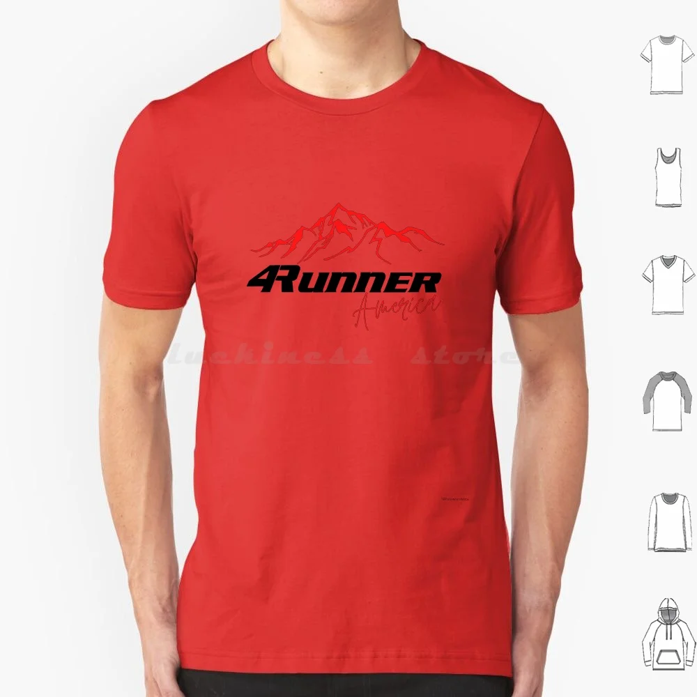 

4runner America " Mountein Red " T Shirt Big Size 100% Cotton 4runner 4runner 4x4 Trd Nation Freaks America Nation 4runner