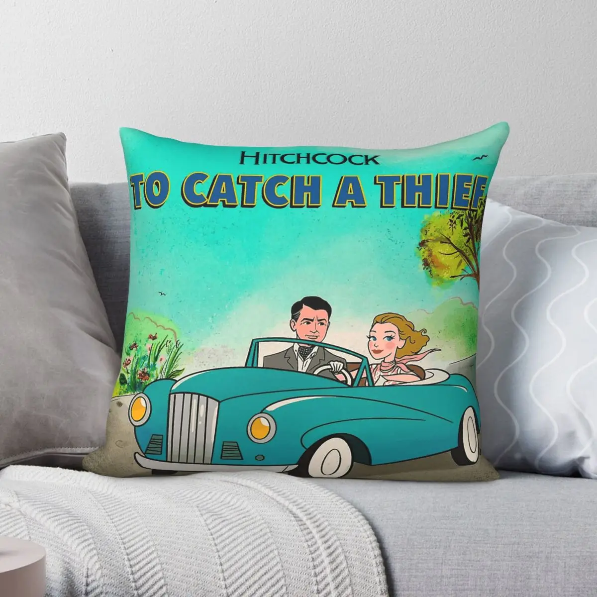 To Catch A Thief Alfred Hitchcock Pillowcase Polyester Linen Velvet Creative Zip Decorative Throw Pillow Case Room Cushion Cover