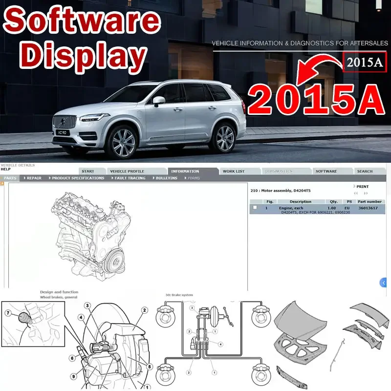 V165 V160 JSR JLR SDD for Volvo 2014D 2015A for Toyota TIS Techstream 18.00.008 J2534 OBD2 Scanner Cable Support Till 2016 gallery 2