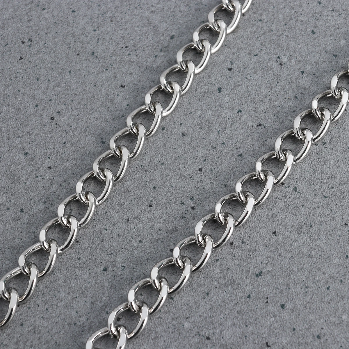 Chaîne de sac en PU pour femmes, longueur totale, boucles de 120Cm, petite chaîne en métal argenté noir pour sac de soirée de mariage