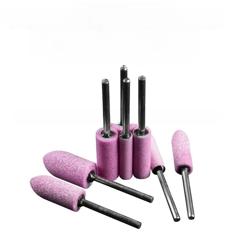 Extended 6mm Shank Mounted Grinding Point Cylindrical Bullet Shape Stone for Metal Polishing Rotary Tool