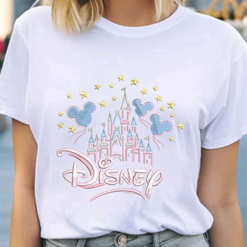 

Летняя футболка с Микки Маусом для мальчиков и девочек, семейная повседневная свободная удобная хлопковая футболка для родителей и детей с короткими рукавами для мужчин и женщин Disney Y2k