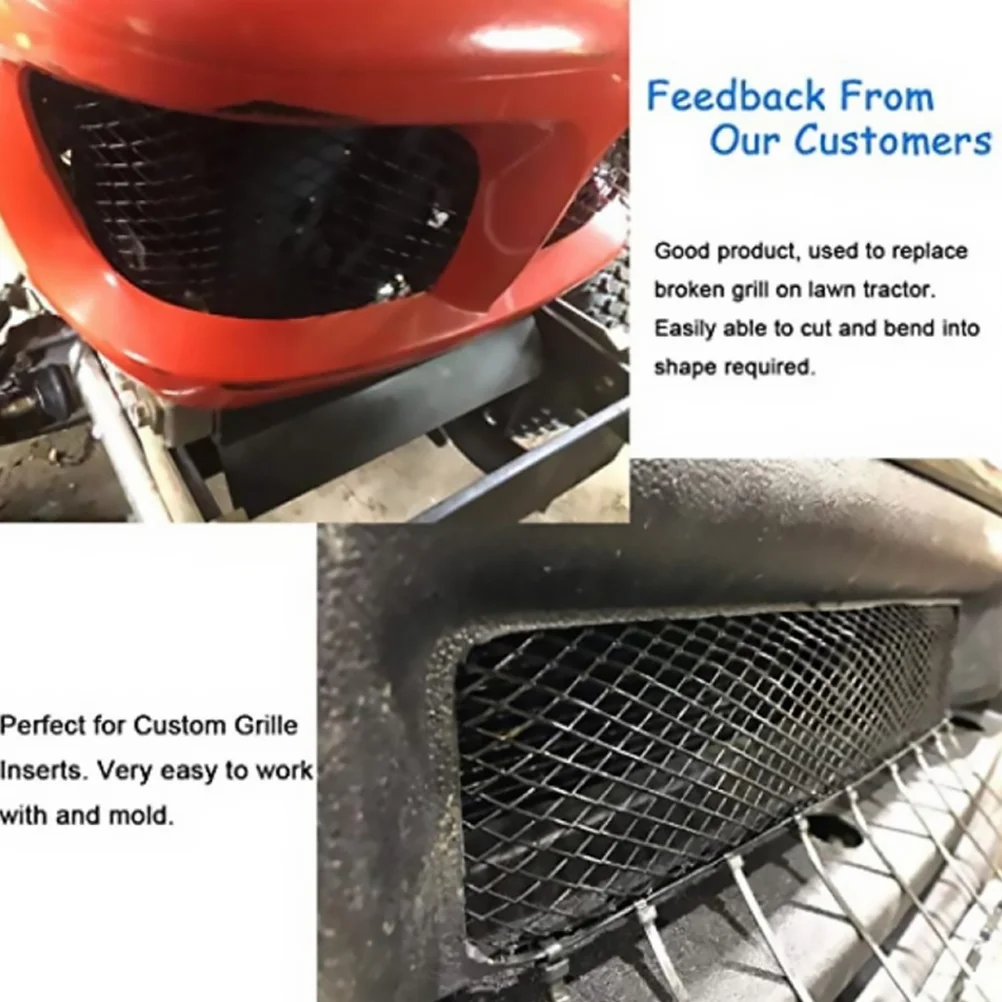 

Aluminum Alloy Grille Mesh Black Durable For Car Front Bumper Hood Vent Body Kit Rhombic Hole Auto Grill Mesh Sheet Engine Parts