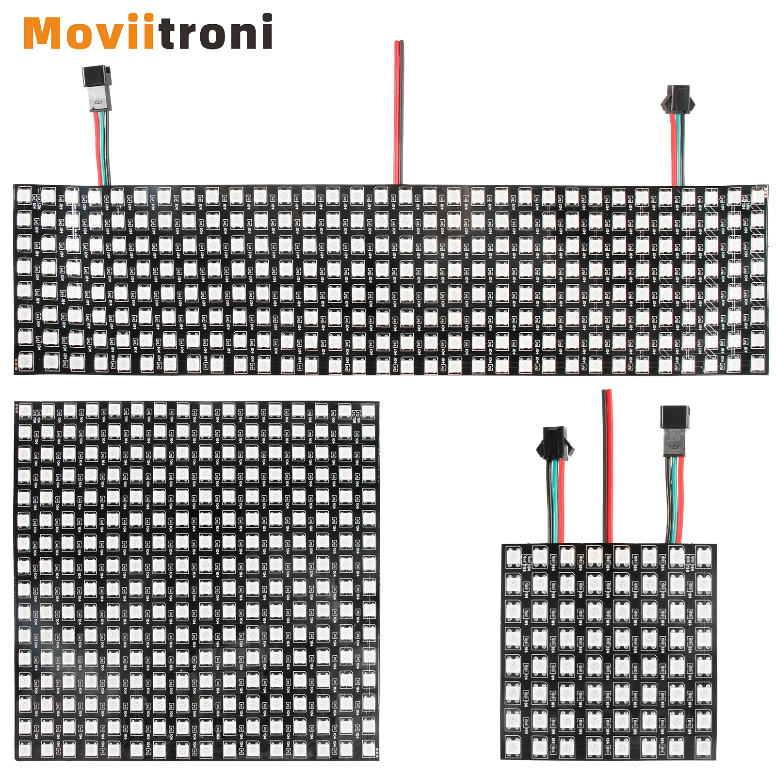 WS2812B Indywidualnie adresowalny cyfrowy elastyczny panel LED 8x8 16x16 8x32 Moduł Ekran matrycowy Dc5v