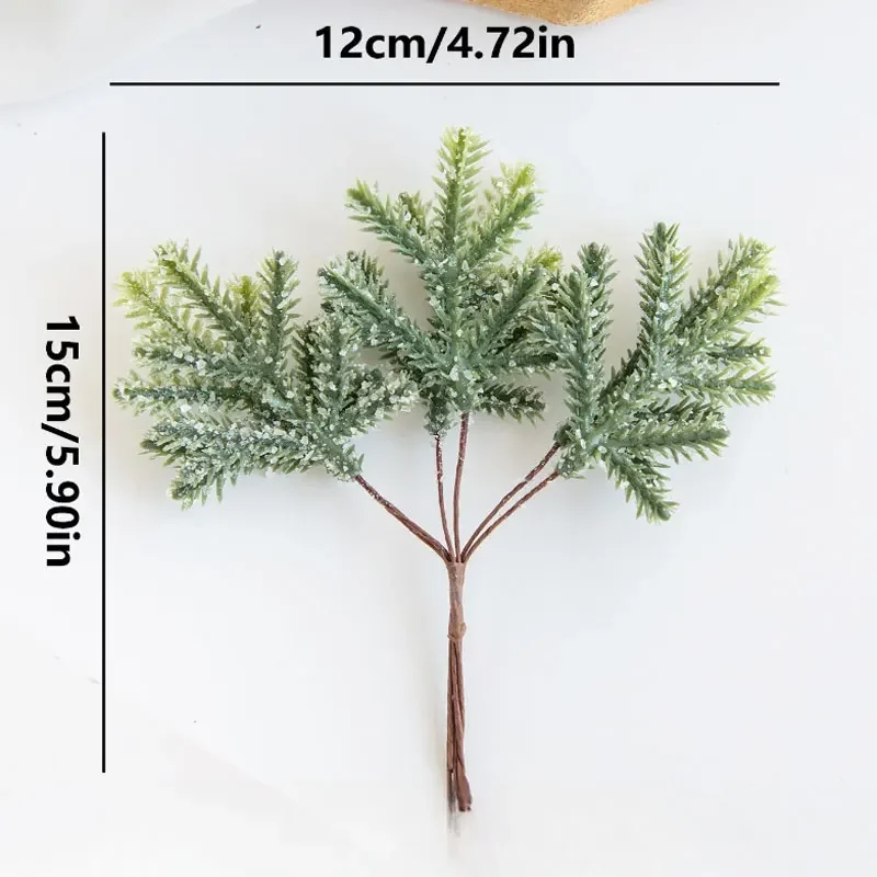 

3/5PCS Artificial Plastic Flowers Christmas Decorations Simulation of Frosted Pine DIY Handmade Christmas Vine Rings
