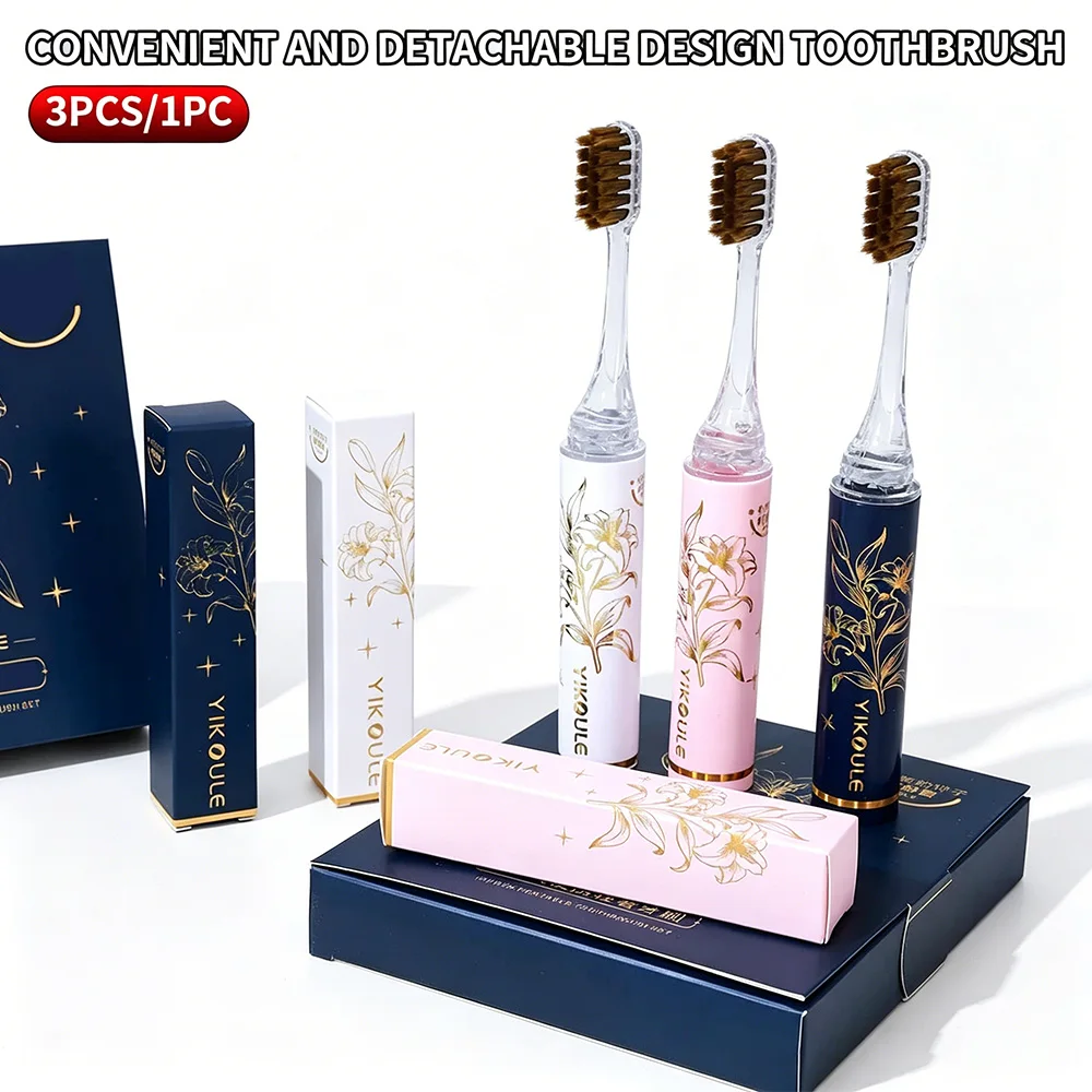 Mini Folding Oral Care Toothbrush Soft Bristle Portable Design 1/3PCS for Travel Camping Daily Use