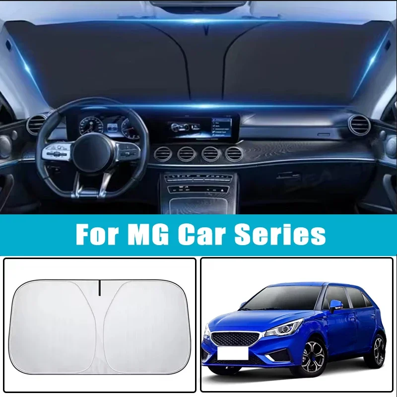 

For MG 3 4 5 6 7 ZS HS ONE ES5 Cyberster GT GS RX5 RX8 Car Sun Visor Windshield Sunshade Heat Insulation Auto Accessories