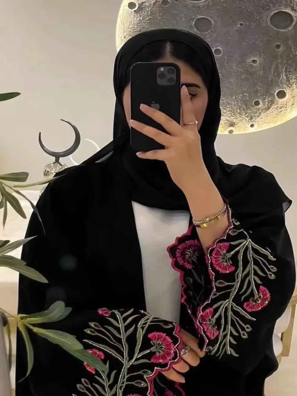 عباية نسائية للعيد فستان حفلات مطرز عبايات إسلامية سترة جلابية فساتين رمضان فيستدو لارغوس قفطان رداء عربي طويل 2026 #2