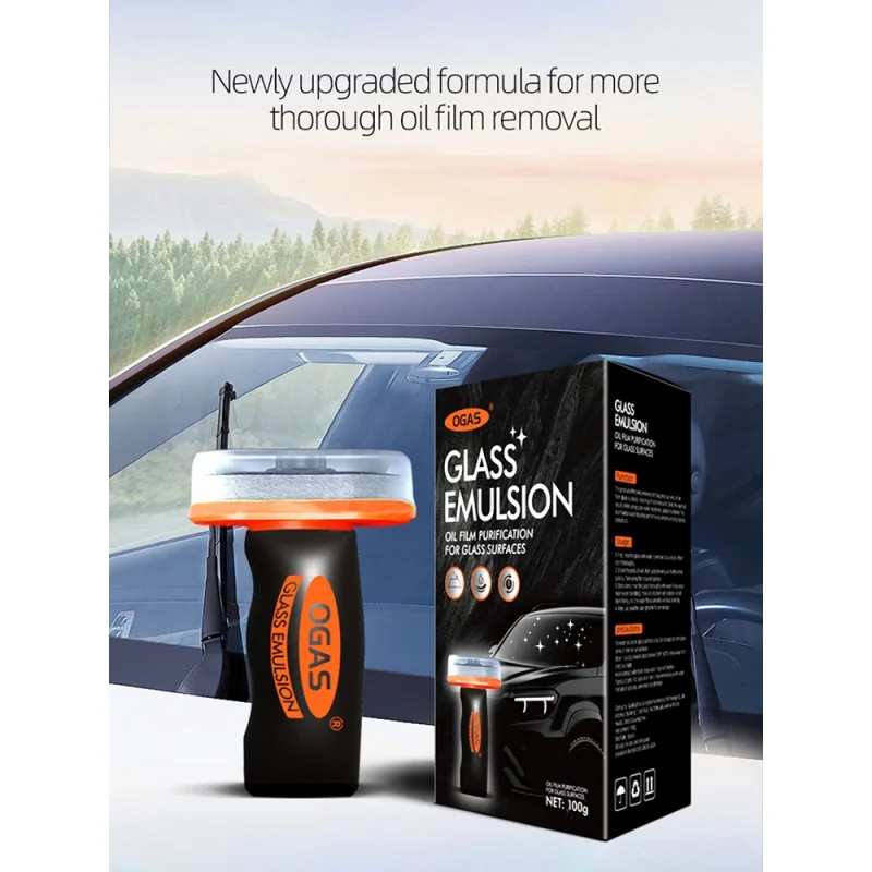 Car Glass Oil Film Remover Automotive Glass Sponge Cleaning Brush Front Inner Windshield Glass Oil Film Cleaner For Car Cleaning