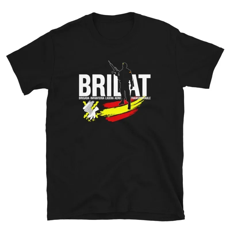 Spanish Brilat Brigada De Infantería Ligera Aerotransportable Men T-Shirt Short Sleeve 100% Cotton Summer Casual Shirts