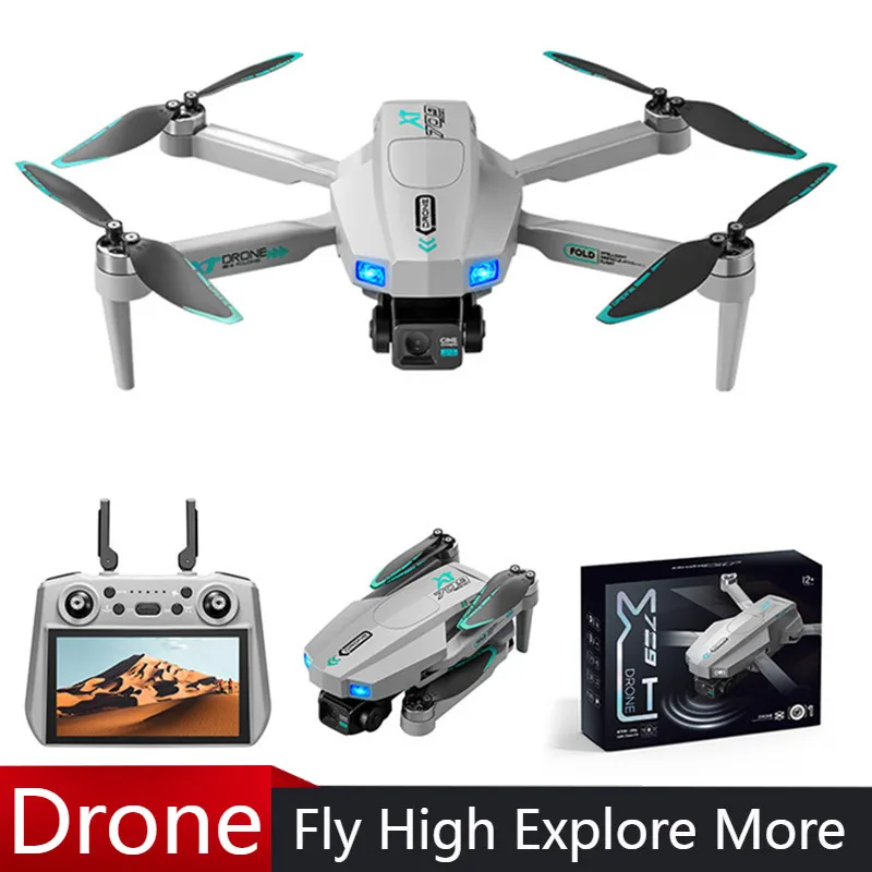 NEW XT709 RC Drone With Screen 2.7K HD Dual Camera Aerial Photography GPS WIFI Brushless Drone 3-axis Gimbal  Remote Control Toy