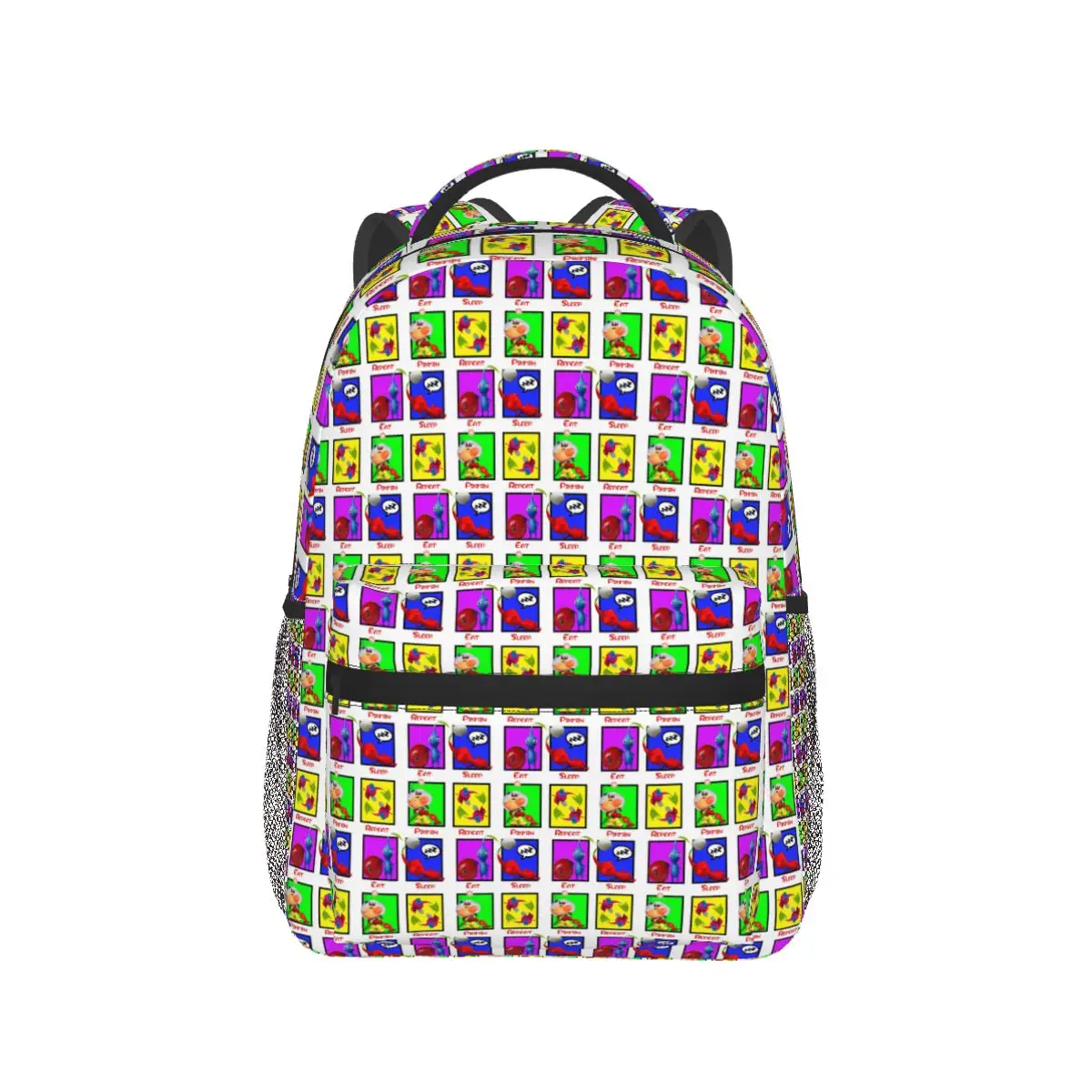 Eat Sleep Pikmin Repeat Rucksack, heißer Verkauf, Tagesrucksack, große Kapazität, Kinder-Büchertasche, Schultasche, Umhängetaschen für Männer und Frauen
