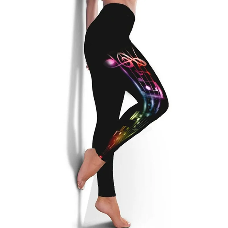 Krisnanas étoiles imprimer maigre pantalons de Yoga femme séchage rapide taille haute vêtements de sport entraînement respirant S-3XL femme pantalon 74004