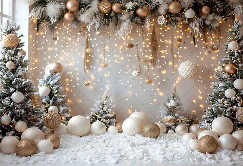 Mehofond Photography Background White Christmas Balloon Pine Tree Xmas Party Kids Family Portrait Decor Backdrop Photo Studio