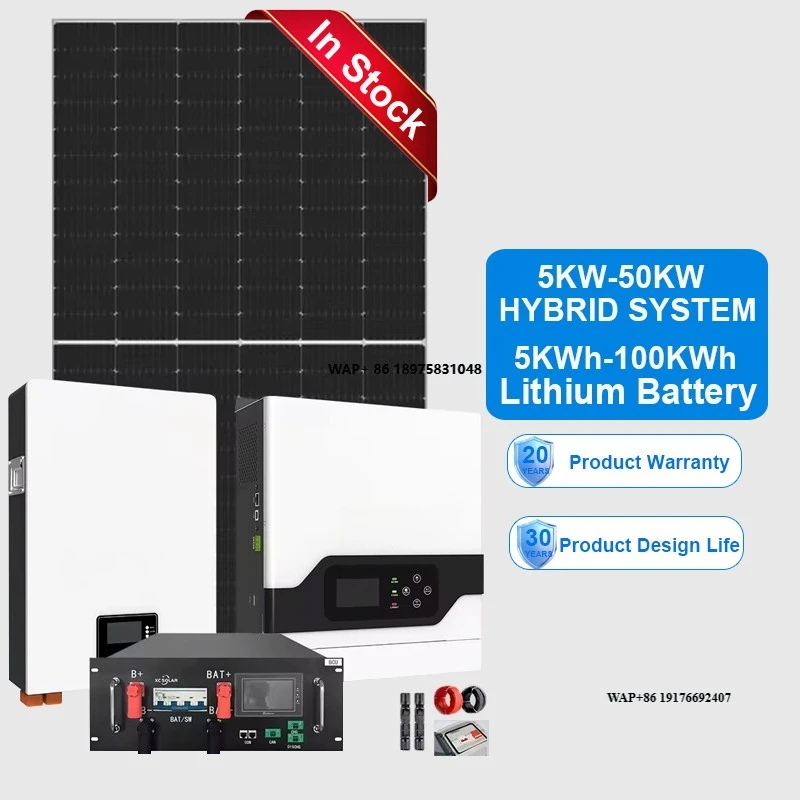 

Hybrid Solar Energy Storage System Full Kit 2-30KW 10kw Off-grid Solar Panel System with Batteries Solar Energy for Home