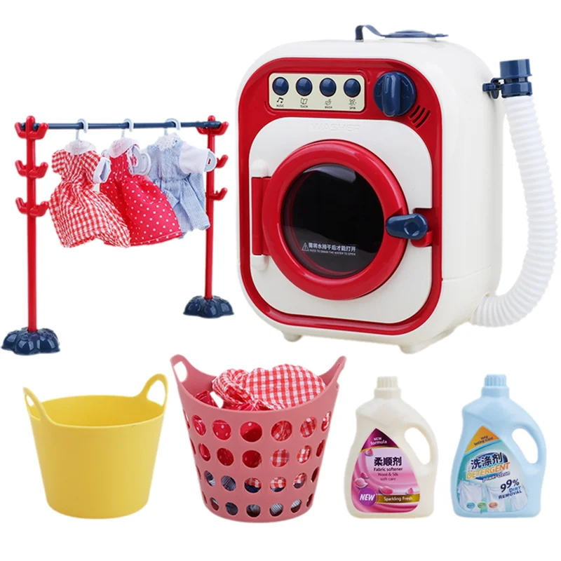 【BABY】Wasmachine voor kinderen Mini Simulatie Meubels Wasmachine Lichte muziek Fantasiespel Cadeau Muziek met verlichting Verjaardagscadeau