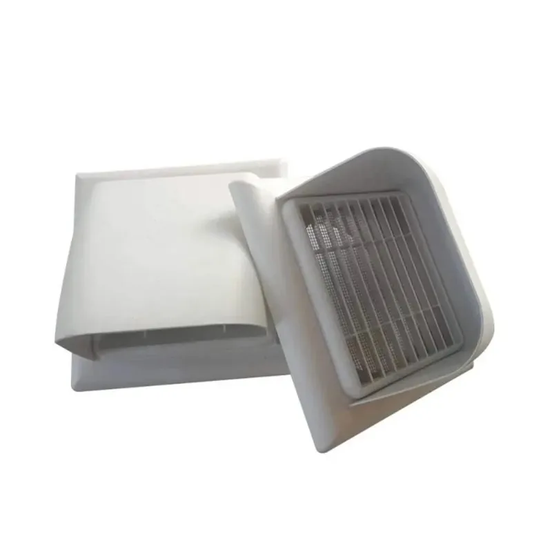 100/150mm Exterior Wall Ventilation Grille ABS White Range Hood Duct Cover Rain-proof Square Exhaust Port