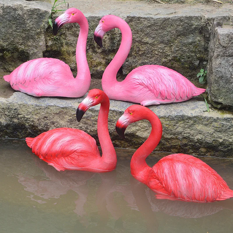 Floating Flamingo Can Float on the Surface of the Water  Water Pool Garden Fish Pond Landscaping Process Decoration Outdoor