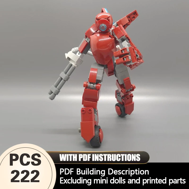 Creative Series Model MOC Building Bricks Red Sci-Fi Mech Modular Technology Gifts Holiday Assemble Toys Suit Display