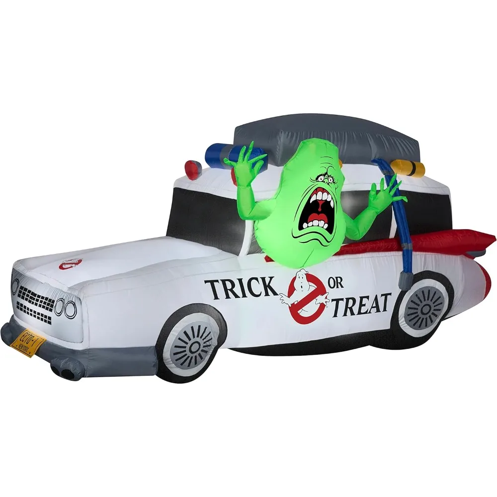 

Ghostbuster Ecto-1 Mobile w/Slimer Yard Decoration, зеленый, белый, красный, синий