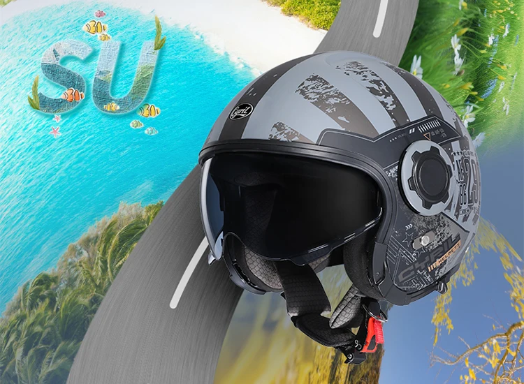 Modular Motorcycle Helmet Full Face Open Face Retro Helmets DOT ECE APPROVED CYRIL OP12A Capacete De Moto Masculino