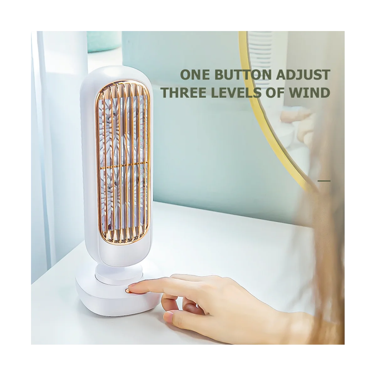 حامل جديد مروحة USB صغيرة بطارية قابلة للشحن برج مروحة الطاولة نوع C المحمولة سطح المكتب مبرد الهواء دراسة التخييم 1