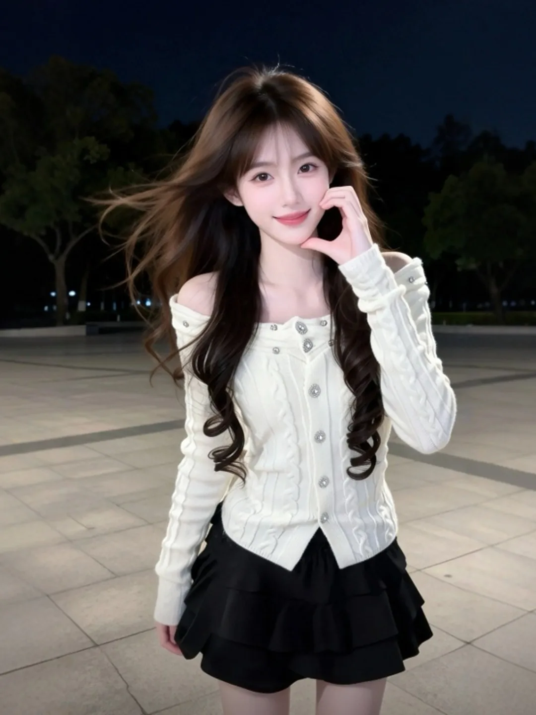 

Slimming One-oulder Long-Sve Sweater Ele Faionable Spring 2026 Gentle Sle Women's Knitwear Casual Versatile