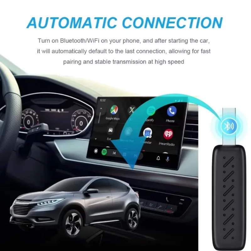 Wireless CarPlay Adapter AI Box Android Auto Streaming For iPhone YouTube Netflix USB Type-C Auto Accessories Multimedia Player