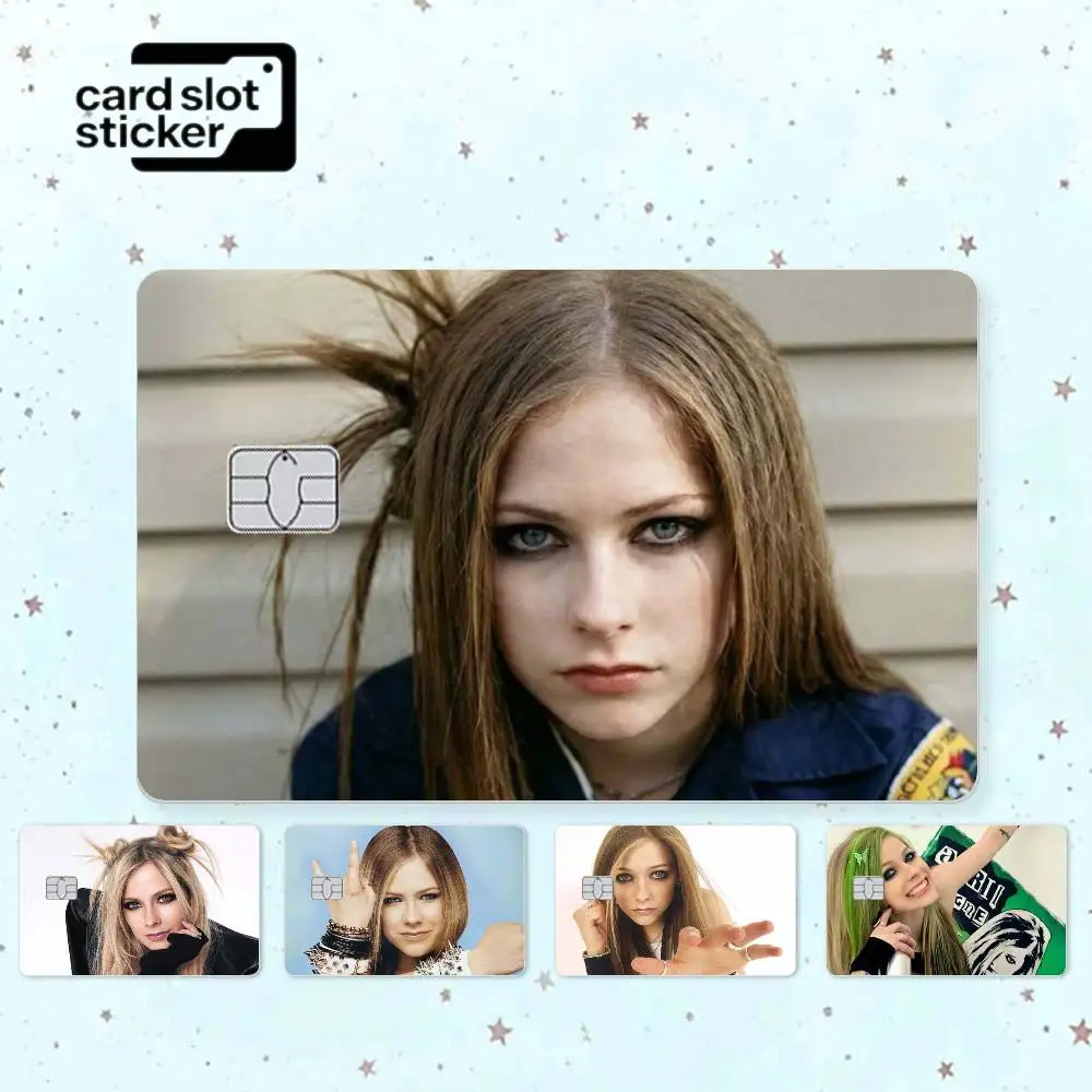 

Avril Punk L-Lavigne Credit Card HD Stickers Small Chip Waterproof Sticker Game Card Decal Gift