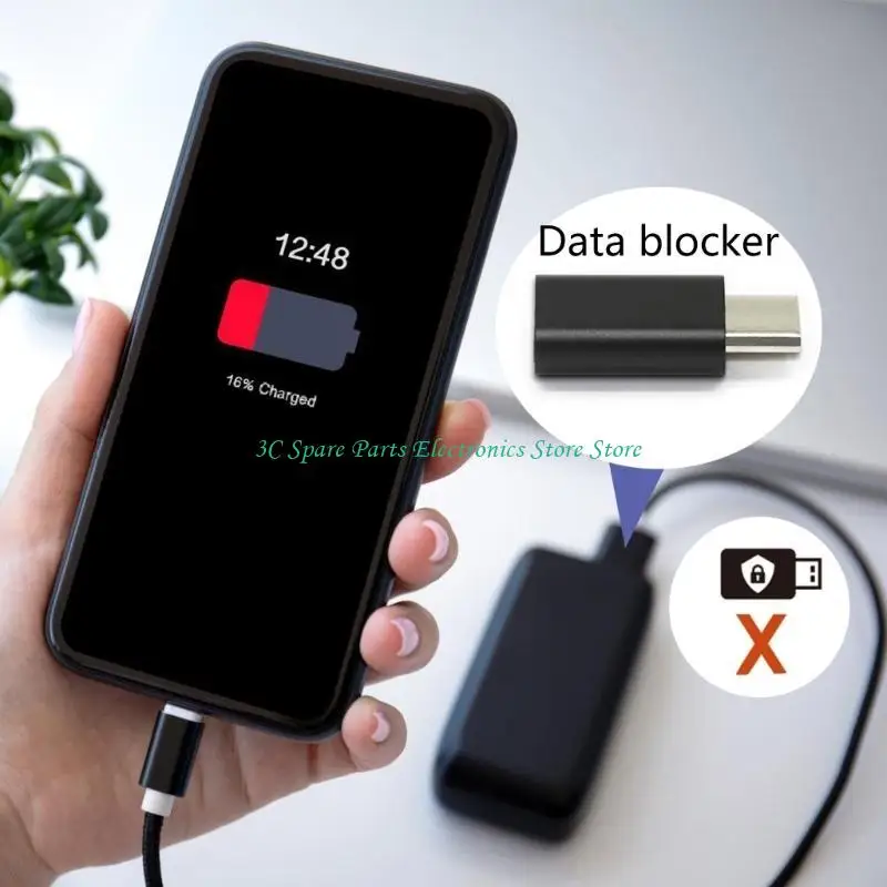 Blocatore dati tipo C tipo da 12 pezzi per sicurezza dei dati affidabile e tappi caricabatterie antihacking a e
