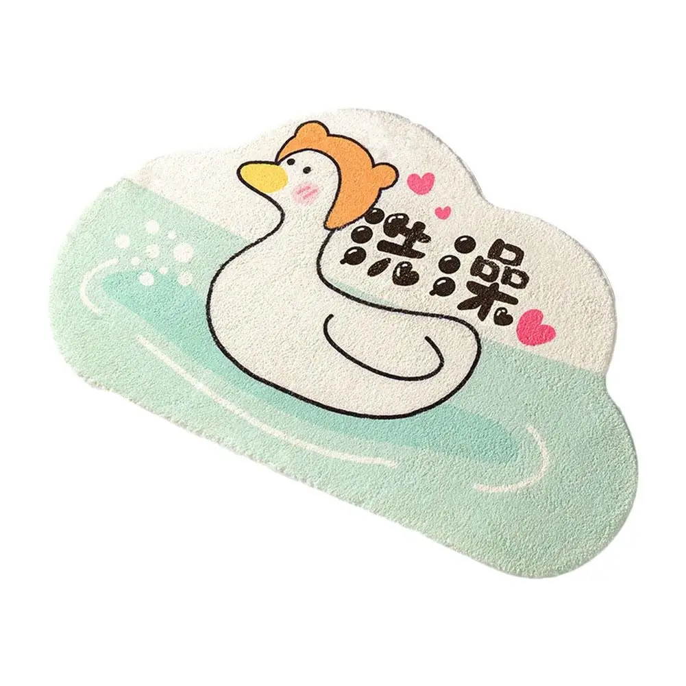 Non Slip Microfiber Duck Bath Mats Absorbent Bathroom Rugs With TPR Backing,Ultra Soft Floor Mat For Kitchen Bedroom Living B9R0