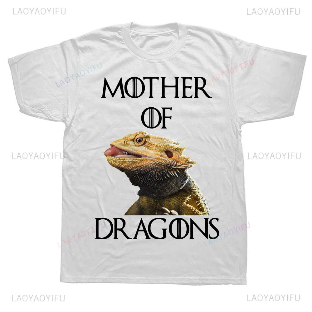 Summer Style Funny Mother of Bearded Dragons Graphic T Shirt Streetwear Short Sleeve Mens Tshirt Casual Fashion Hip Hop Man Tee