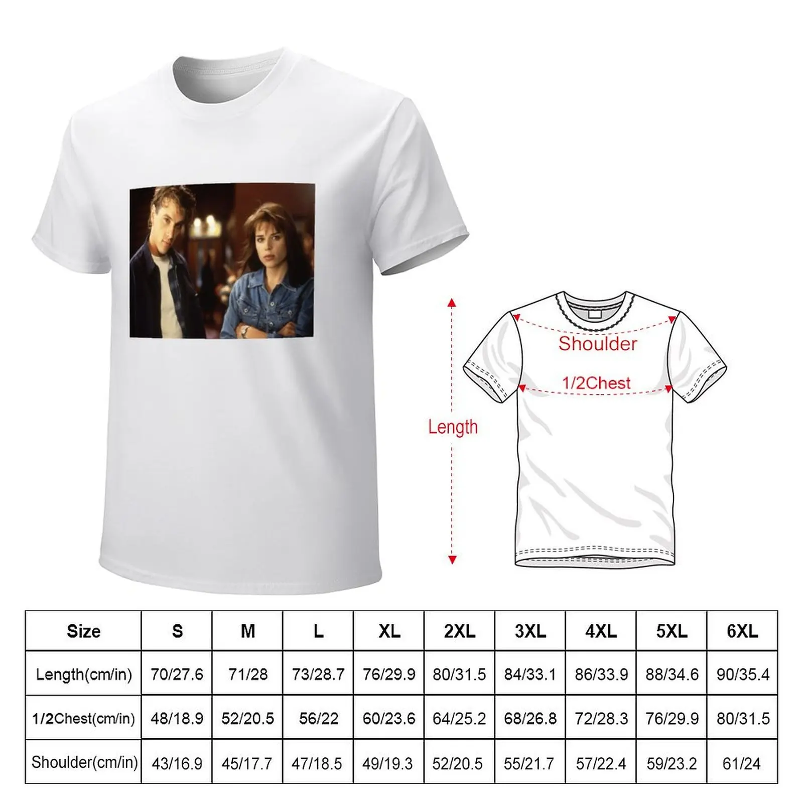 Skeet Ulrich & Neve Campbell T-Shirt tees Short sleeve tee Short sleeve tee men