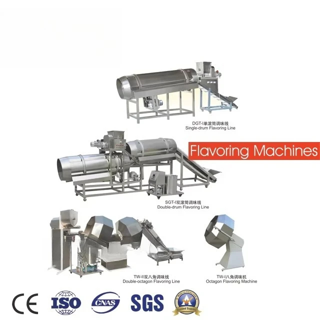 Puffed Corn Snacks Making Machine High Accuracy Corn Ball Corn Circle Puffing Food Snacks Twin Screw Extruder Production Line