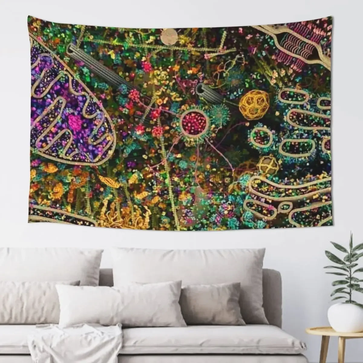 Human Cell Detailed, Biologist/Scientist/Science Lover Tapestry Cute Room Decor Decoration Wall Wall Coverings Tapestry