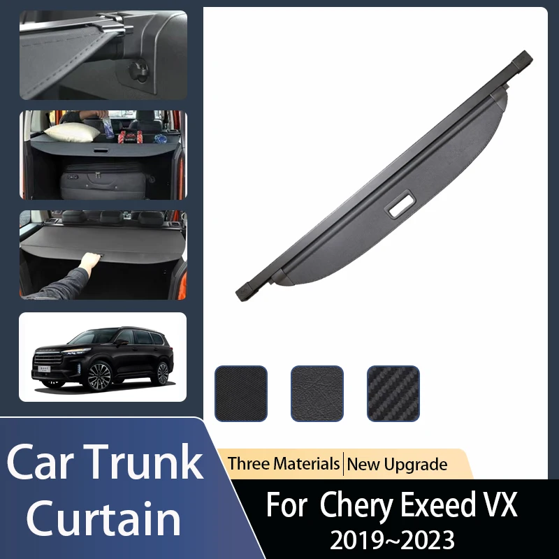 

Car Rear Trunk Curtain Covers For Chery Exeed VX Lanyue 2019~2023 Retractable Luggage Rack Partition Shelters Auto Accessories