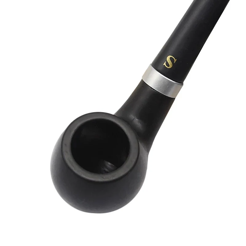 Portable Smoking Pipe Black Delicate Smoking Tobacco Pipe Filter Cigarette Holder Friend Family Gift