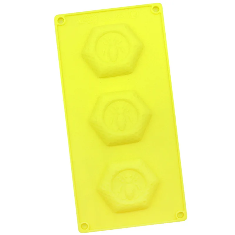 3 Even Bees, Silicone Cake Mould DIY Handmade Soap Mold LD236