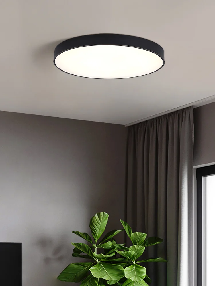 Ultra-thin LED ceiling light, room light, bedroom simple, post-modern home, round light luxury living room light, all-copper lam