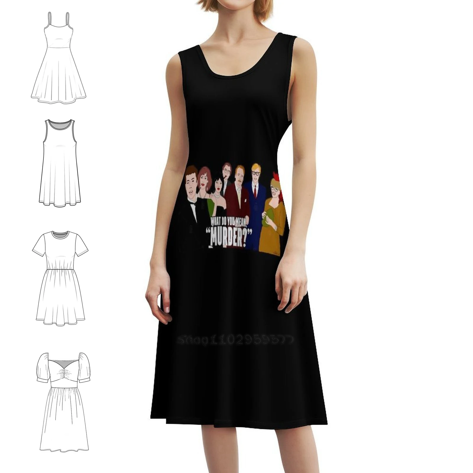 

Clue Murder Повседневное платье в корейском стиле для женщин Простые повседневные офисные женские платья Clue Настольная игра Cluedo Clue Movie Dress For